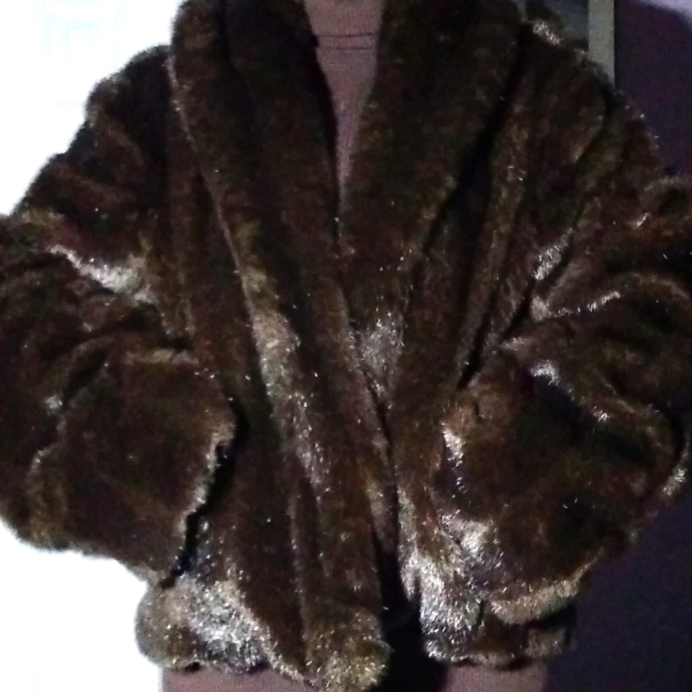 Fur bomber jacket